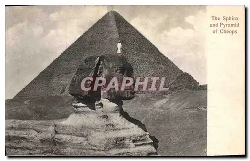 Ansichtskarte AK Egypt Egypt The tsphinx and pyramid of Cheops