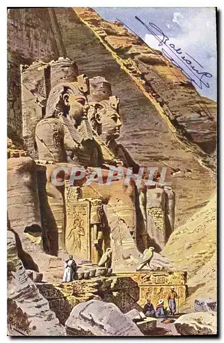 Ansichtskarte AK Egypt Egypt  Les colosses de Ramses � Abou Simbel