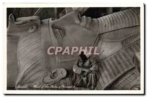 Ansichtskarte AK Egypt Egypt Memphis Head of the statue of Ramses II