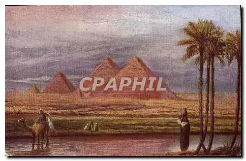 Ansichtskarte AK Egypt Egypt  Les Pyramides de Quisah