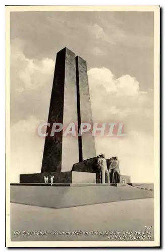 Ansichtskarte AK Egypt Egypte The Suez Canal Warmemorial om Gebel Mariam near Ismailia Architect Roux-Spitz