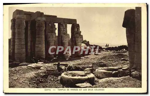 Cartes postales Egypt Egypte  Temple de Ramses et les Deux Colosses