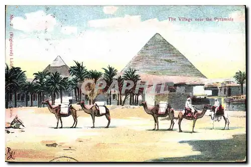 Ansichtskarte AK Egypt Egypte The Village near the Pyramids