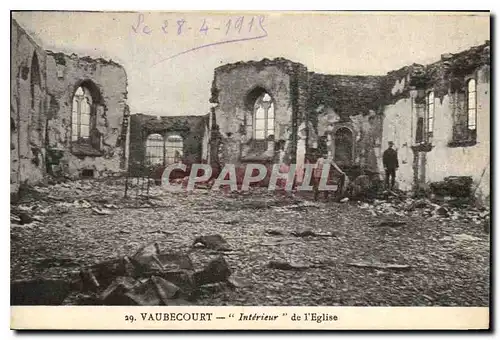 Ansichtskarte AK Militaria Vaubecourt Interieur de l'Eglise