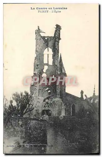 Cartes postales Militaria La Guerre en Lorraine Flirey L'Eglise