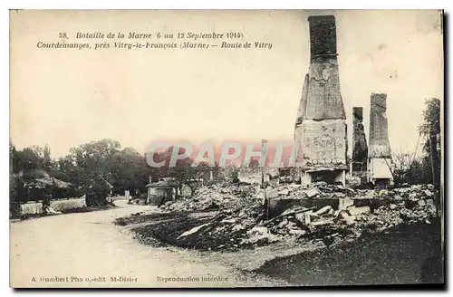 Cartes postales Militaria Bataille de la Marne 6 au 12 Septembre 1914