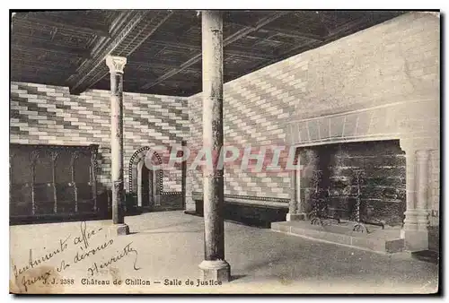 Cartes postales Chateau de Chillon Salle de Justice