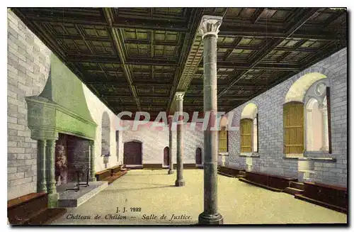 Cartes postales Chateau de Chillon Salle de Justice