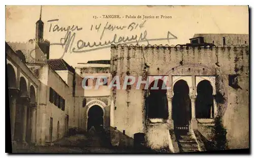 Cartes postales Tanger Palais de Justice et Prison