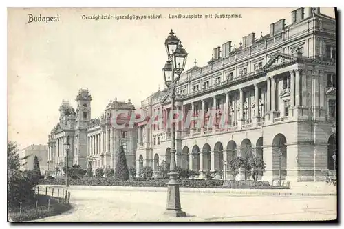 Cartes postales Budapest Orszaghazter igazsagugypalotaval Landhausplatz mit Justizpalais