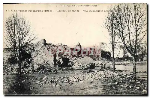Cartes postales Militaria La France reconquise 1917 Chateau de HAM Vue d'ensemble