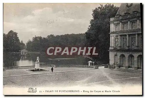 Ansichtskarte AK Palais de Fontainebleau Etang des Carpes et Musee Chinois