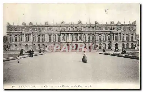 Cartes postales Versailles Le Chateau La Fa�ade rue du Parc