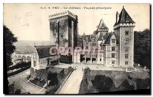 Cartes postales Pau Le chateau Fa�ade principale