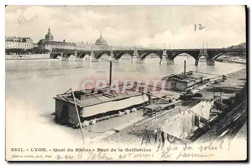 Ansichtskarte AK Lyon Quai du Rhune Pont de la Guillotiere