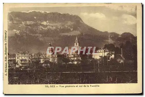 Cartes postales Gex Vue generale et col de la Faucille