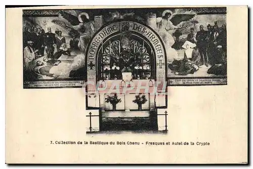 Cartes postales Collection de la Basilique du Bois Chenu Fresques et Autel de la Crypte