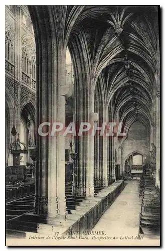 Ansichtskarte AK Pont Audemer Interieur de l'Eglise Saint Ouen Perspective du Lateral