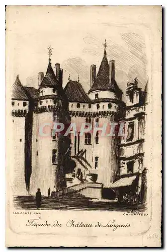 Cartes postales Fa�ade du Chateau de Langeais