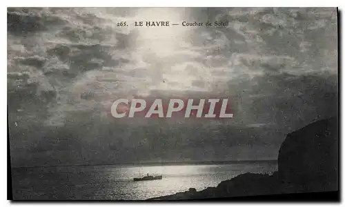 Cartes postales Le Havre Coucher de Soleil