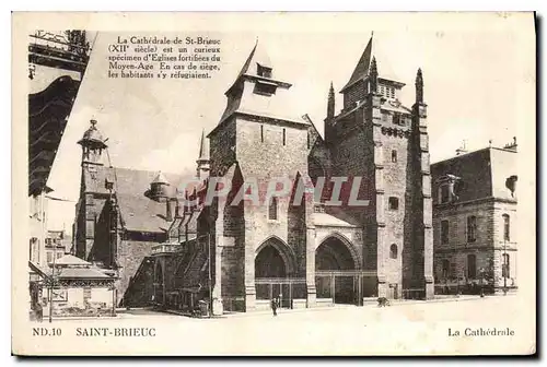 Cartes postales Saint Brieuc La Cathedrale de St Brieuc XII siecle est un curieux specimen d'Eglises