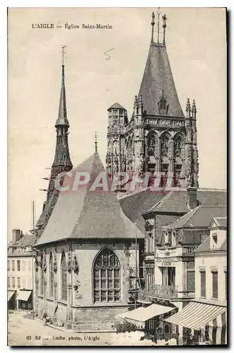 Cartes postales L'Aigle Eglise Sant Martin