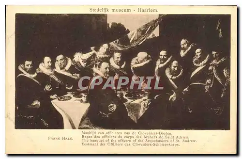 Cartes postales Stedelijk museum Haarlem Frans Hals Maatijd van officieren van de Cloveniers Doelen