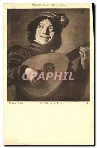Cartes postales Rijks Museum Amsterdam Frans Hals De Nar Le Fou