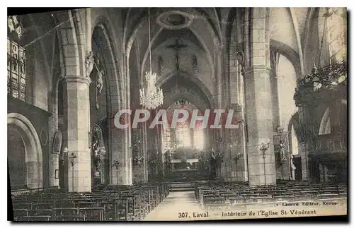 Cartes postales Laval Interieur de l'Esglise St Venerant