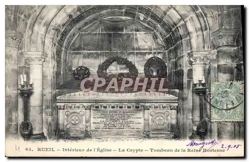 Cartes postales Rueil Interieur de l'Eglise La Crypte Tombeau de la Reine Hortense