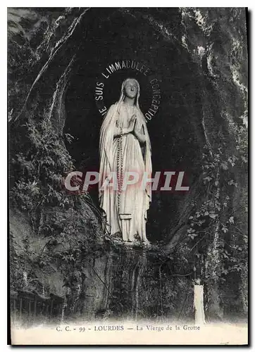 Cartes postales Lourdes La Vierge de la Grotte