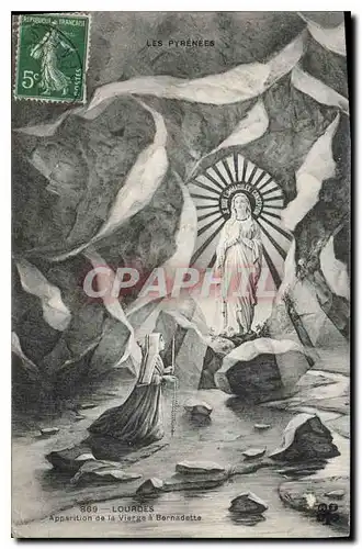 Ansichtskarte AK Lourdes Apparition de la Vierge a Bernadette