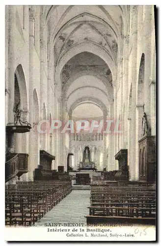 Cartes postales Saint Benoit Sur Loire Intevieur de la Basilique