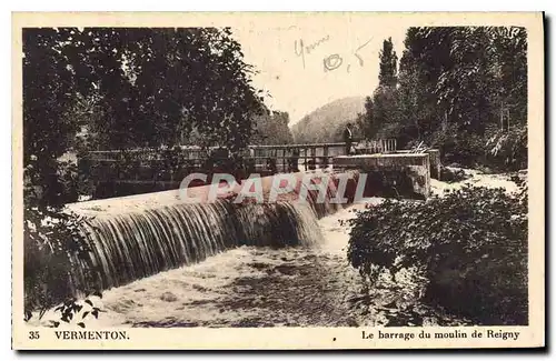 Cartes postales Vermenton Le barrage du moulin de Reigny
