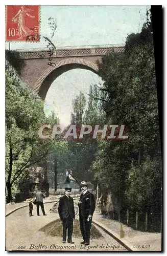 Ansichtskarte AK Paris Buttes Chaumont Le pont de brique