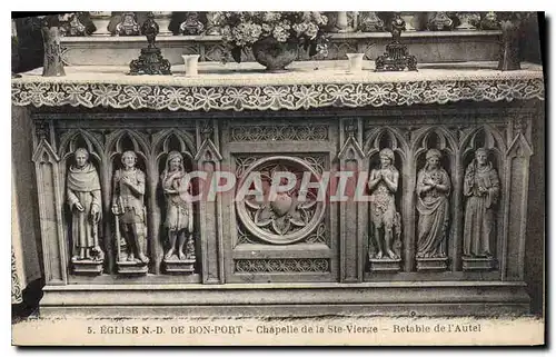 Ansichtskarte AK Eglise ND De Bon Port Chapelle de la Ste Vierge Retable d l'Autel