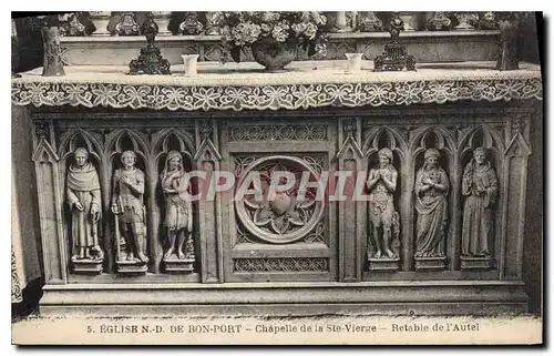Cartes postales Eglise ND De Bon Port Chapelle de la Ste Vierge Retable d l'Autel