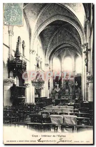 Cartes postales Coye Interieur de l'Eglise
