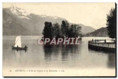 Cartes postales Annecy L'lles des Cygnes et la Tournette