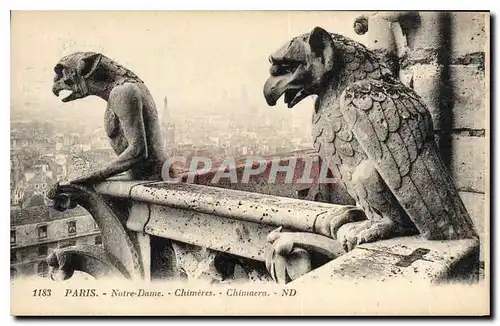 Cartes postales Paris Notre Dame Chimeres Chimaera