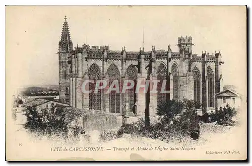 Ansichtskarte AK Cite de Carcassonne Transept et Abside de l'Eglise Saint Nazaire