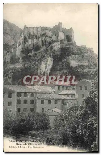 Cartes postales Fontaine de Vaucluse Ruines du ch�teau des Eveques