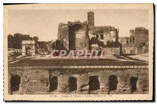 Cartes postales Roma Tempio di Venere e Roma Coll'arco di Tito