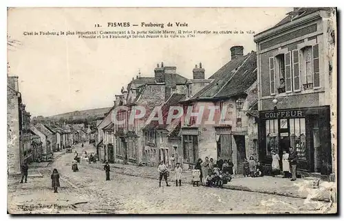 Cartes postales Fismes Faubourg de Vesle Coiffeur