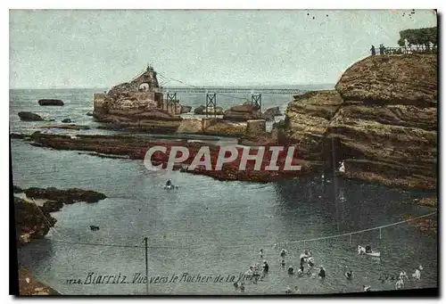 Cartes postales Biarritz vue vers le Rocher de la Vierge