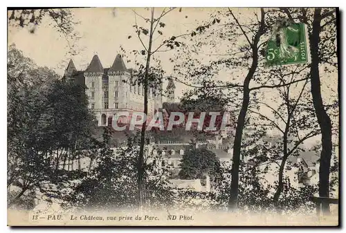 Cartes postales Pau Le Chateau vue Prise du Parc