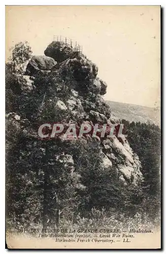 Cartes postales Les Ruines de la Grande Guerre Hirnleistein Poste d'observation Francast Great War Ruins Militar