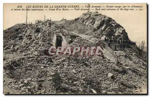 Cartes postales Les Ruines de la Grande Guerre viel Armand Militaria