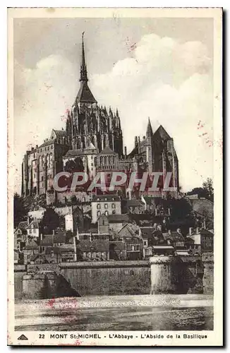 Ansichtskarte AK Mont Saint Michel L'Abbaye L'Abside de la Basilique