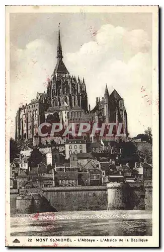 Cartes postales Mont Saint Michel L'Abbaye L'Abside de la Basilique
